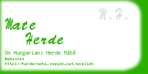 mate herde business card