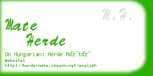 mate herde business card